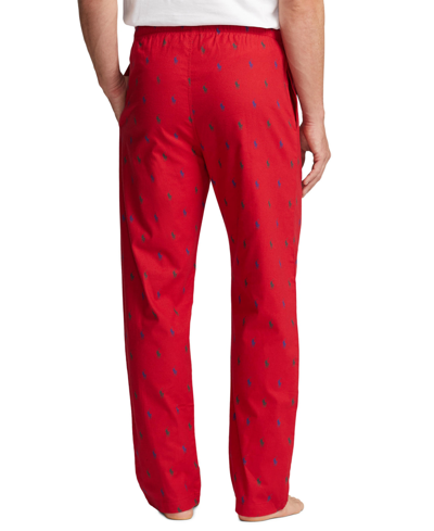 Shop Polo Ralph Lauren Men's Flannel Pajama Pants In Rl Red  Heritage Royal With New Forest A