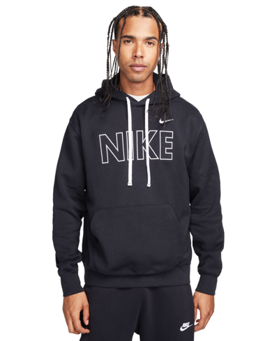 Shop Nike Men's Sportswear Club Fleece Pullover Hoodie In Black