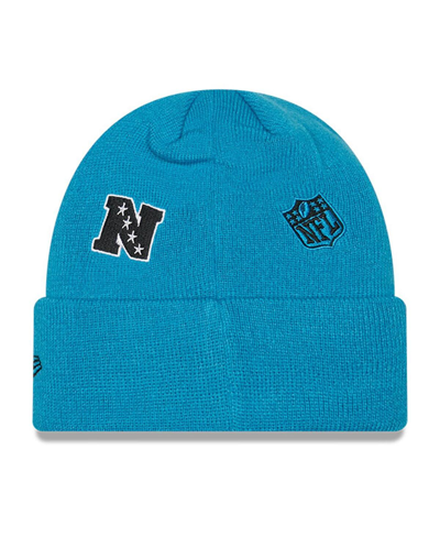 Shop New Era Big Boys And Girls  Blue Carolina Panthers Identity Cuffed Knit Hat