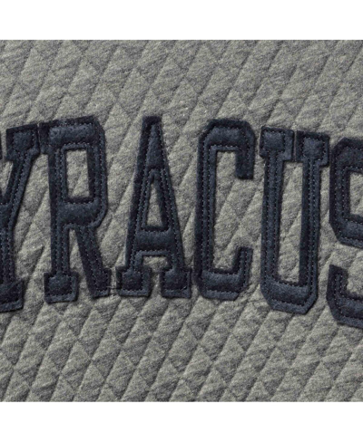 Pressbox Heather Charcoal Syracuse Orange Moose Quilted Pullover Sweatshirt In Heather Charcoal