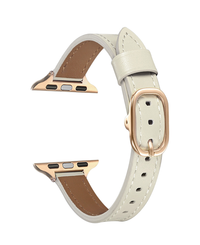 Shop Posh Tech Unisex Carmen Genuine Leather Unisex Apple Watch Band For Size- 38mm, 40mm, 41mm In Light Pink