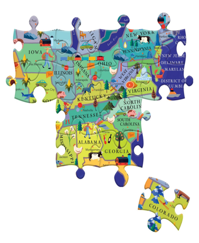 Shop Eeboo This Land Is Your Land 100 Piece Puzzle Set In Multi