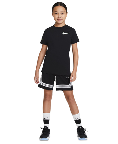 Nike Big Girls Fly Crossover Basketball Shorts In Black