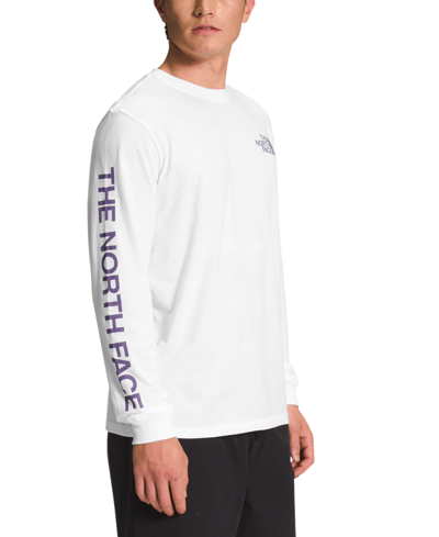 Shop The North Face Men's Graphic Long-sleeve Hit T-shirt In Tnf Black,chlorophyll Green
