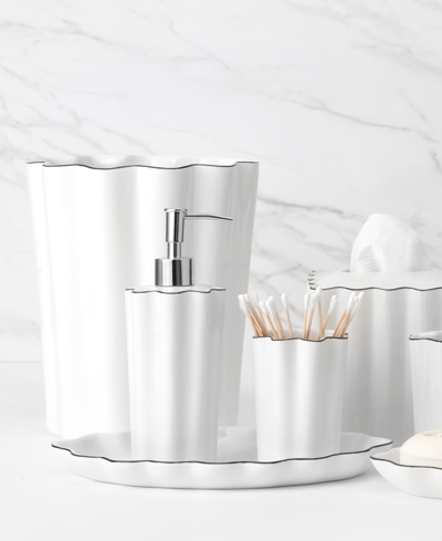 Cassadecor Mare Toothbrush Holder In White With Black Trim