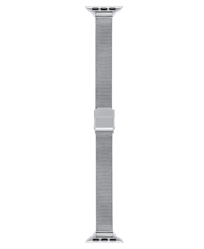 Shop Posh Tech Unisex Blake Stainless Steel Band For Apple Watch For Size- 42mm, 44mm, 45mm, 49mm In Silver