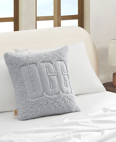 Shop Ugg Sawyer Logo Decorative Pillow, 20" X 20" In Stone