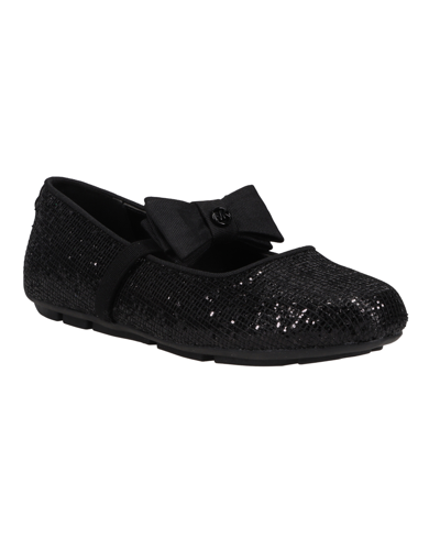 Shop Michael Kors Little Girls Rover Day Ballerina Flats In Black
