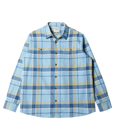 Shop Quiksilver Waterman Men's Lower Ridge Flannel Shirt In Dusk Blue Lower Ridge