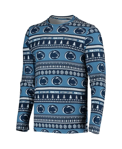 Concepts Sport Navy Penn State Nittany Lions Ugly Sweater Knit Long Sleeve Top And Pant Set In Navy