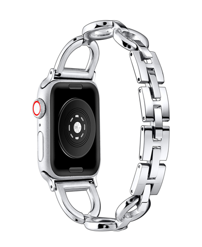 Shop Posh Tech Unisex Colette Stainless Steel Band For Apple Watch Size- 38mm, 40mm, 41mm In Silver