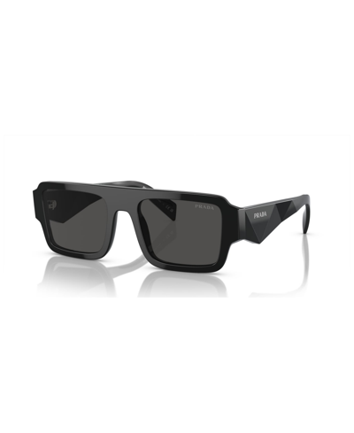 Prada Rectanglular Frame Sunglasses In Black
