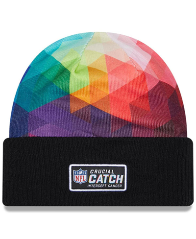 New Era Big Boys And Girls  Black Chicago Bears 2023 Nfl Crucial Catch Cuffed Knit Hat In Black
