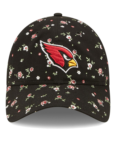 Shop New Era Women's  Black Arizona Cardinals Floral 9twenty Adjustable Hat