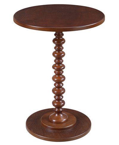 Shop Convenience Concepts 17.75" Medium-density Fiberboard Palm Beach Spindle Table In Mahogany