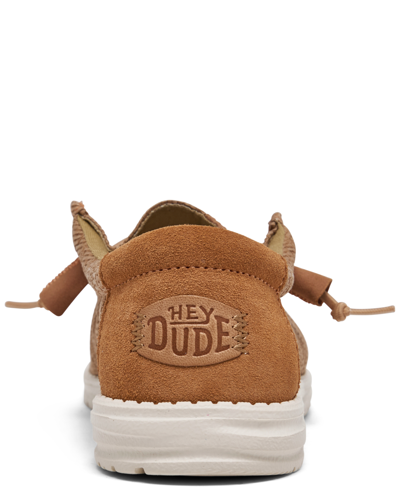 Shop Hey Dude Men's Wally Grid Casual Moccasin Slip-on Sneakers From Finish Line In Tan