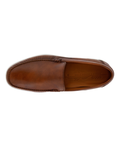 Shop Ecco Men's S Lite Classic Leather Slip-on Moccasin In Cognac