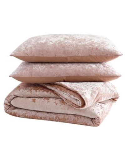 Juicy Couture Crushed Velvet Comforter Sets In Pink Velvet
