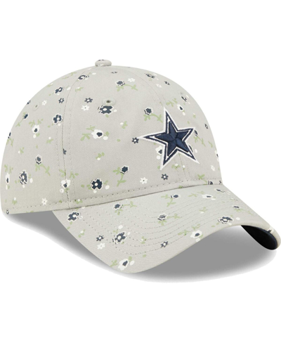 Shop New Era Women's  Gray Dallas Cowboys Floral 9twenty Adjustable Hat