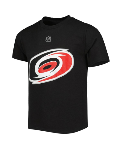 Outerstuff Big Boys Sebastian Aho Black Carolina Hurricanes Name And Number Player T-shirt In Black
