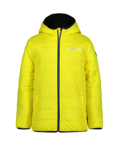 Shop Nautica Little Boys Packable Full Zipped Jacket In Blazing Yellow