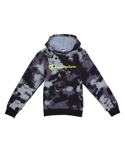 Shop Champion Big Boys Hyperwash Fleece Pullover Hoodie In Hyperwash Concrete