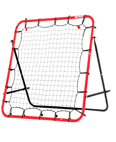 Net Playz Soccer Rebounder, Soccer Gifts, Kids Teens Football Games, Kick-back Practice Net For Skill Training In Red