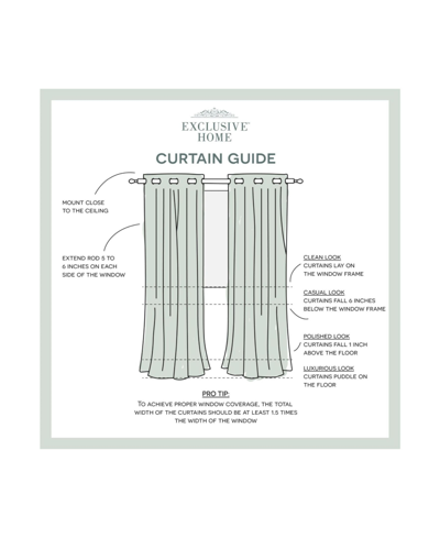 Shop Exclusive Home Curtains Catarina Layered Solid Blackout And Sheer Grommet Top Curtain Panel Pair, 52" X 84" In Dark Gray