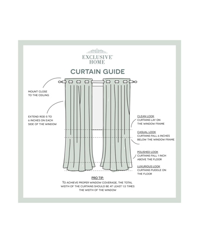 Exclusive Home Curtains Catarina Layered Solid Blackout And Sheer Grommet Top Curtain Panel Pair, 52" X 84" In Dark Gray