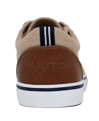 Shop Nautica Little Boys Berrian 3 Court Lace Up Sneakers In Boat House Brown