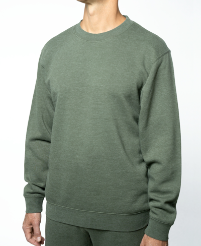 Shop Lazer Men's Burnout Fleece Crewneck Sweatshirt In Thyme