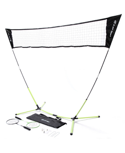 E-jet Sport Badminton Net Outdoor Game, Badminton Set, Rackets Shuttlecocks Combo No Tools Required, Portable In Green