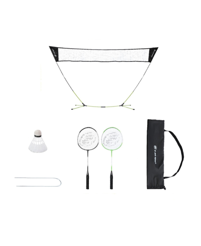 E-jet Sport Badminton Net Outdoor Game, Badminton Set, Rackets Shuttlecocks Combo No Tools Required, Portable In Green