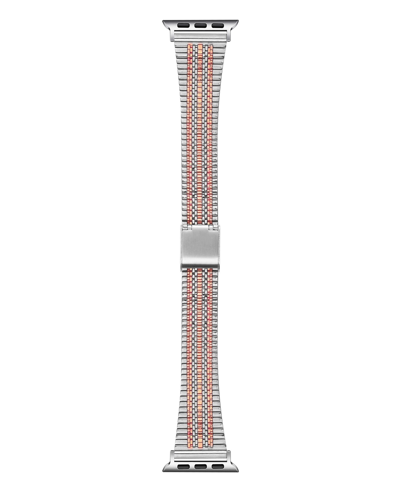 Shop Posh Tech Unisex Eliza Stainless Steel Bicolor Band For Apple Watch Size- 38mm, 40mm, 41mm In Two Tone Rose Gold