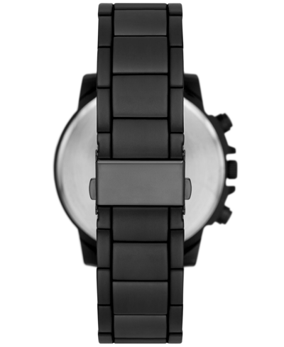 Folio Men's Quartz Three Hand Black Alloy Watch 50mm, Gift Set In Black