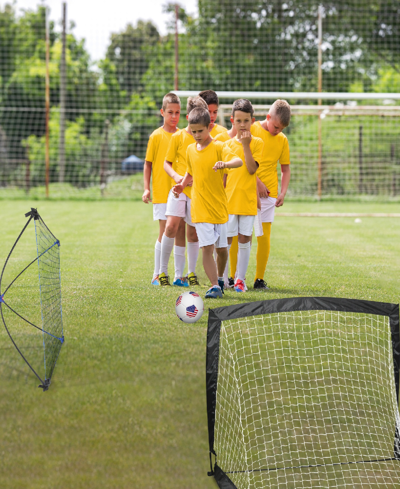 Net Playz Backyard Soccer Goal, Rebound Net For Backyard, Football Soccer Gifts For Kids Children Teens In Black