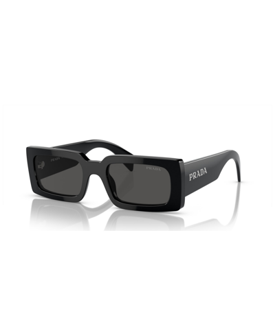 Shop Prada Women's Low Bridge Fit Sunglasses Pr A07sf In Black