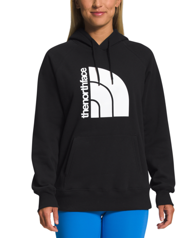 Shop The North Face Women's Jumbo Half Dome Pullover Hoodie In Tnf Black,tnf White