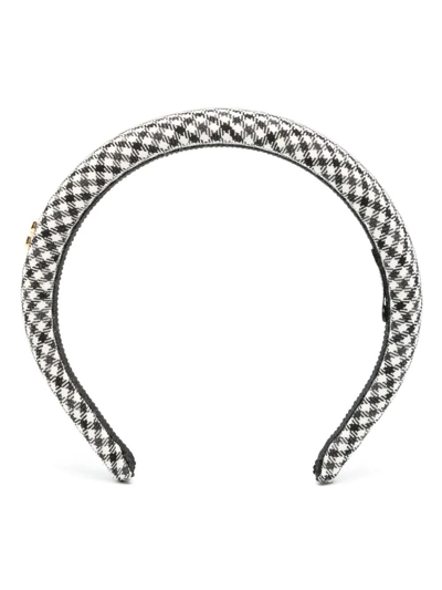 Shop Miu Miu Black And White Headband