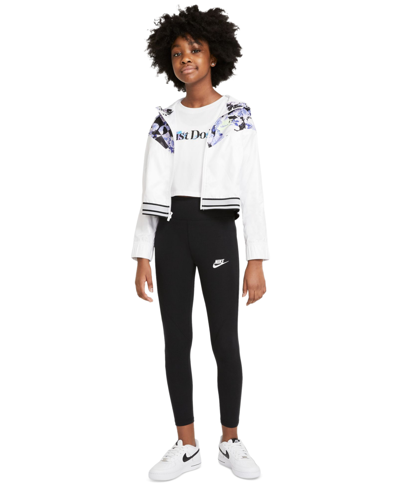 Shop Nike Sportswear Big Girl's High-waist Leggings In Black