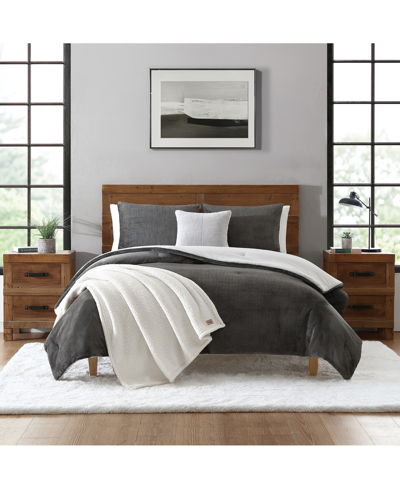 Shop Ugg Brody Reversible 5-pc. Comforter Set, Full/queen In Charcoal