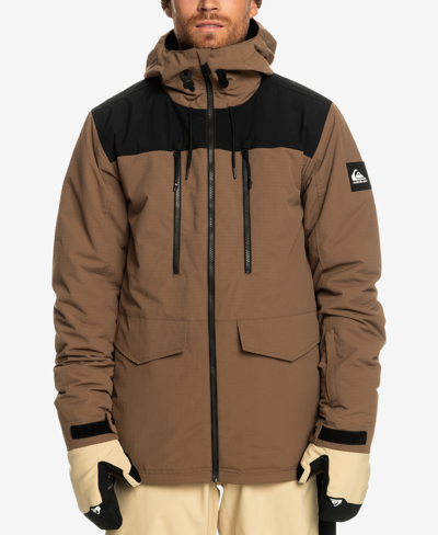 Shop Quiksilver Men's Snow Fairbanks Hooded Jacket In Cub