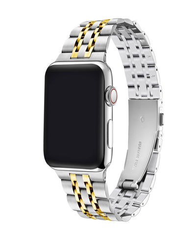 Shop Posh Tech Unisex Rainey Stainless Steel Band For Apple Watch Size- 42mm, 44mm, 45mm, 49mm In Two Tone Rose Gold