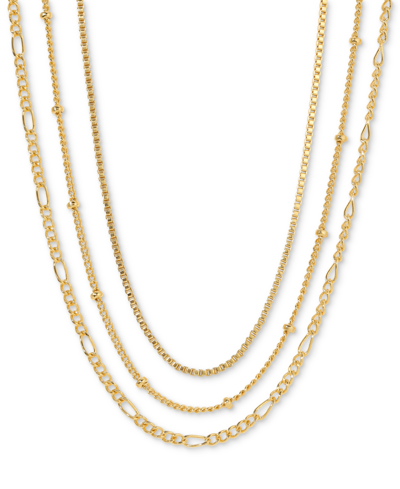 Shop Girls Crew 18k Gold-plated 3-pc. Set Mixed Link Necklaces
