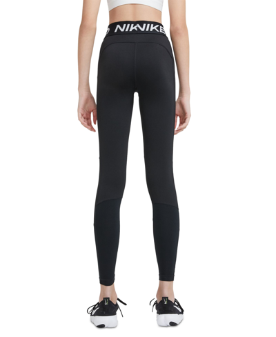 Shop Nike Big Girls Pro Dri-fit Leggings In Black