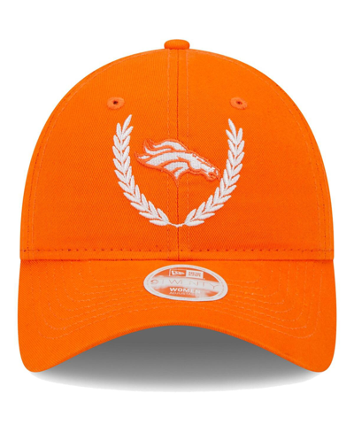 Shop New Era Women's  Orange Denver Broncos Leaves 9twenty Adjustable Hat