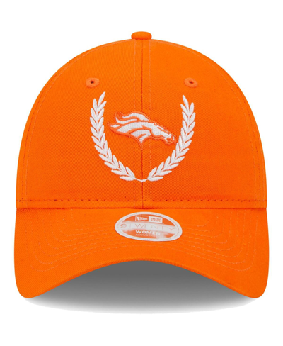 New Era Women's  Orange Denver Broncos Leaves 9twenty Adjustable Hat In Orange