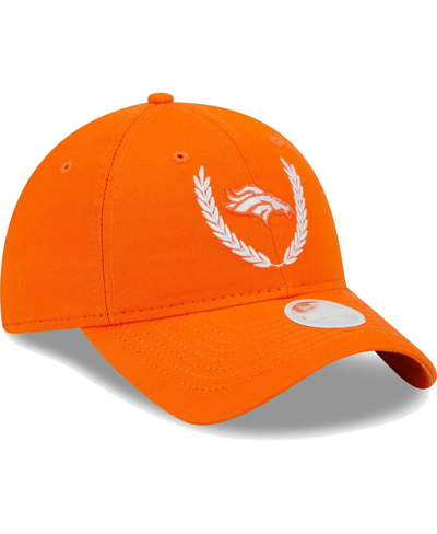 Shop New Era Women's  Orange Denver Broncos Leaves 9twenty Adjustable Hat
