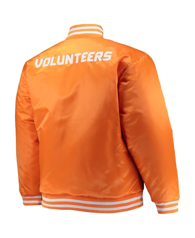 Shop Profile Men's Tennessee Orange, Black Tennessee Volunteers Big And Tall Reversible Satin Full-zip Jacket In Tennessee Orange,black