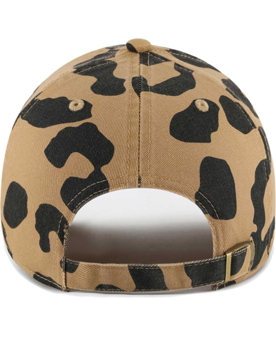 47 Brand Women's ' Auburn Tigers Rosette Leopard Clean Up Adjustable Hat In Brown